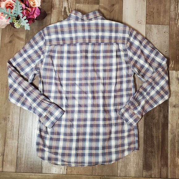 Weatherproof Blue Gray and White Casual Button Down Shirt Men's Size Medium EUC - Picture 9 of 16